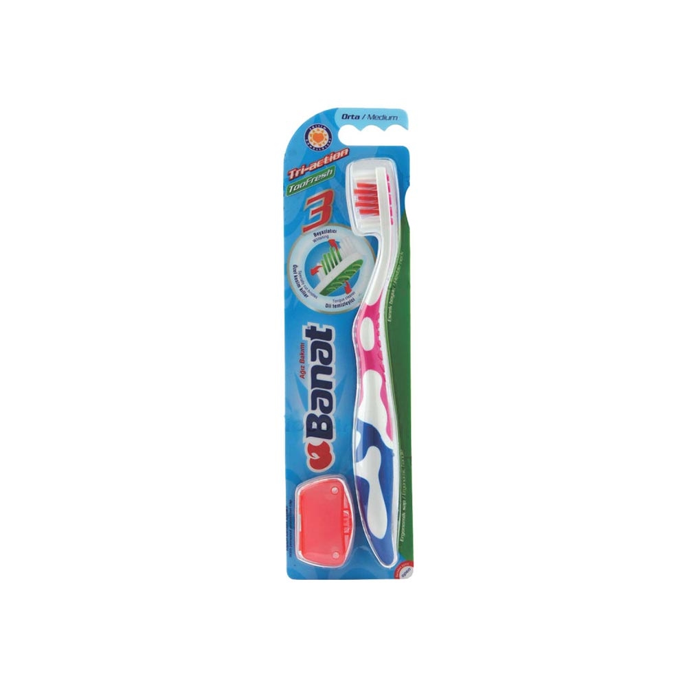 مسواک بنات مدل Tri-action Toofresh