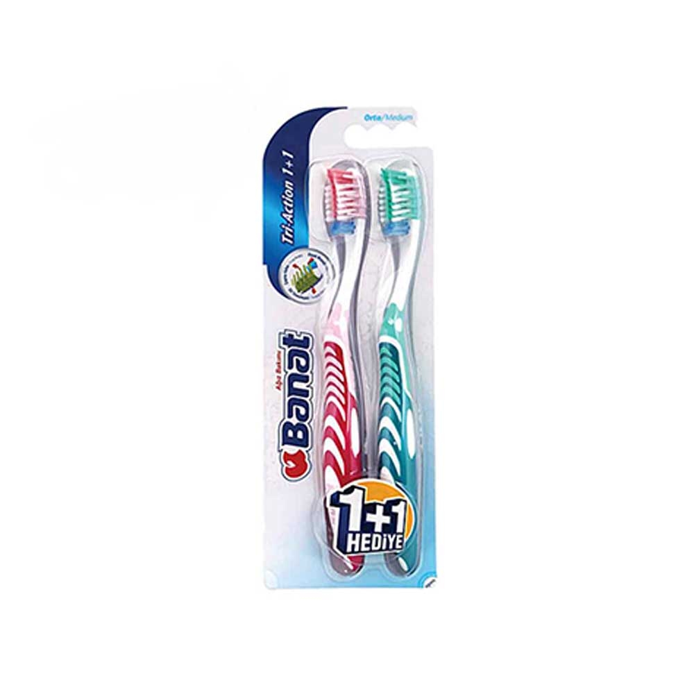 مسواک دو قلو بنات مدل Caredent toothbrush