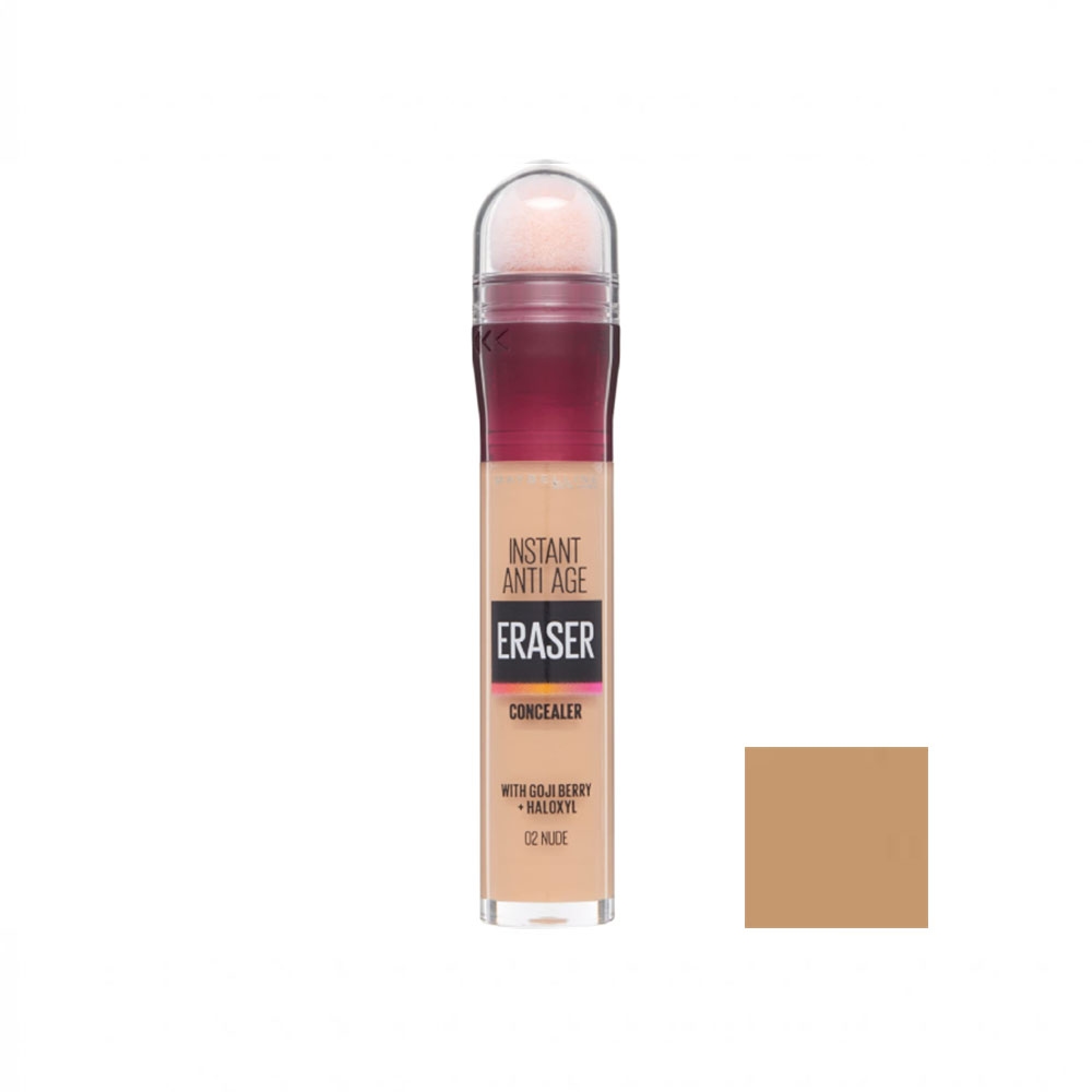 كانسيلر ضد چروک فوری ميبلين مدل ERASER رنگ 02 NUDE حجم 6 میل