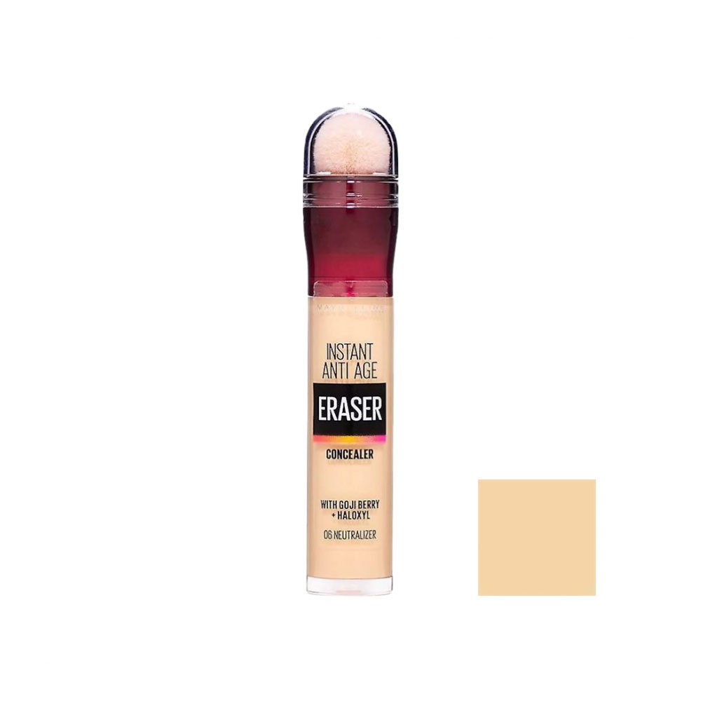 كانسيلر ضد چروک فوری ميبلين مدل ERASER رنگ NEUTRALIZER 06 حجم 6 میل