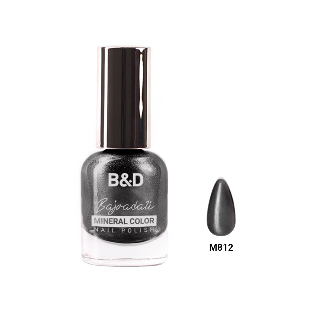 لاک ناخن بی اند دی مدل متالیک شماره m812 رنگ مشکی 10 میل