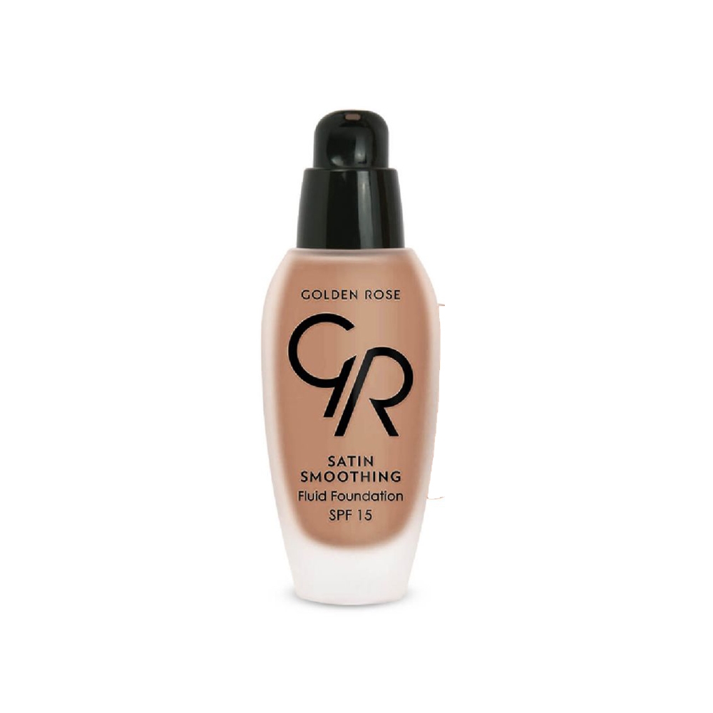کرم پودر ویتامینه SPF15 گلدن رز مدل SATIN SMOOTHING شماره 28 رنگ نخودی حجم 34 میل