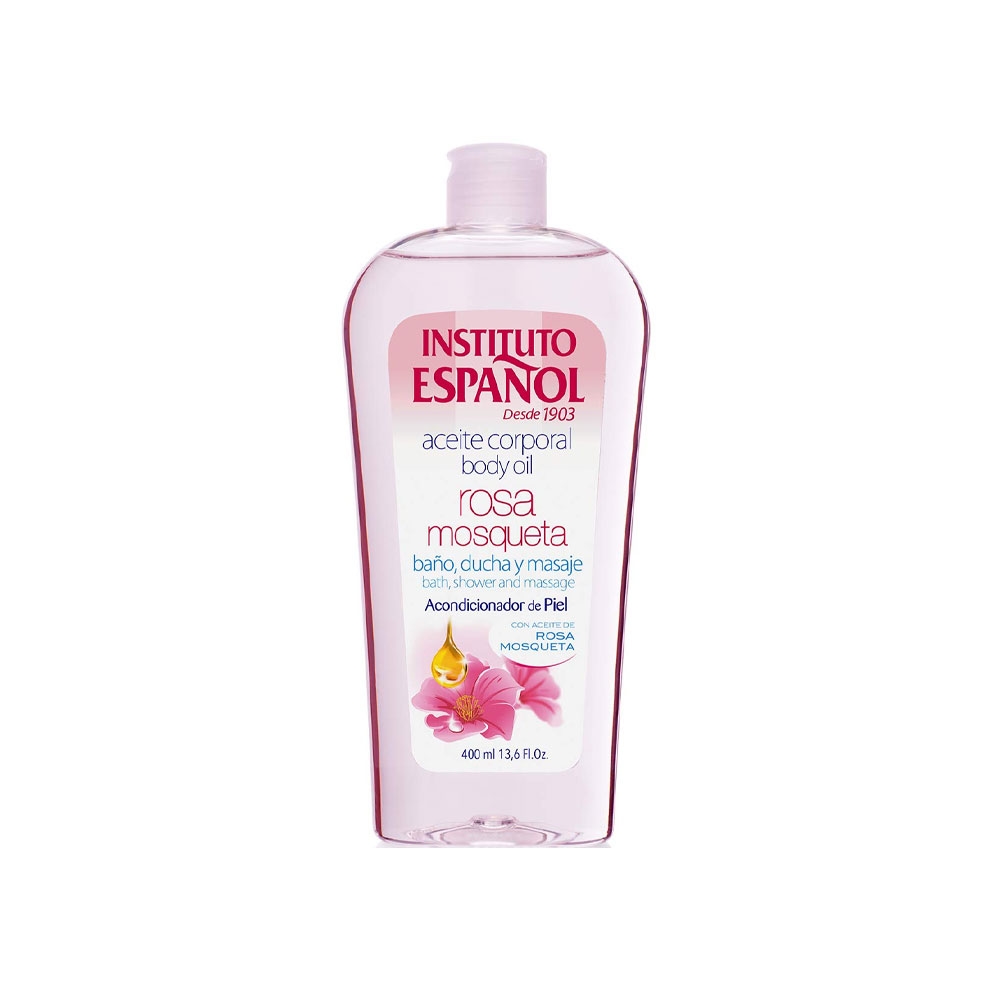 روغن بدن مرطوب کننده و مغذی اسپانول مدل Rose Mosqueta Aceite Corporal مناسب انواع پوست حجم 400 میل
