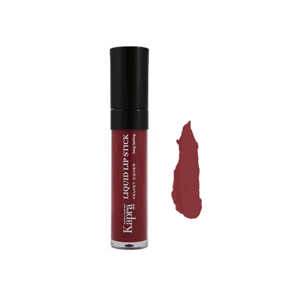 رژ لب مایع مات کاپرا مدل VELVET COVER شماره L03 رنگ قرمز صورتی حجم 8 میل