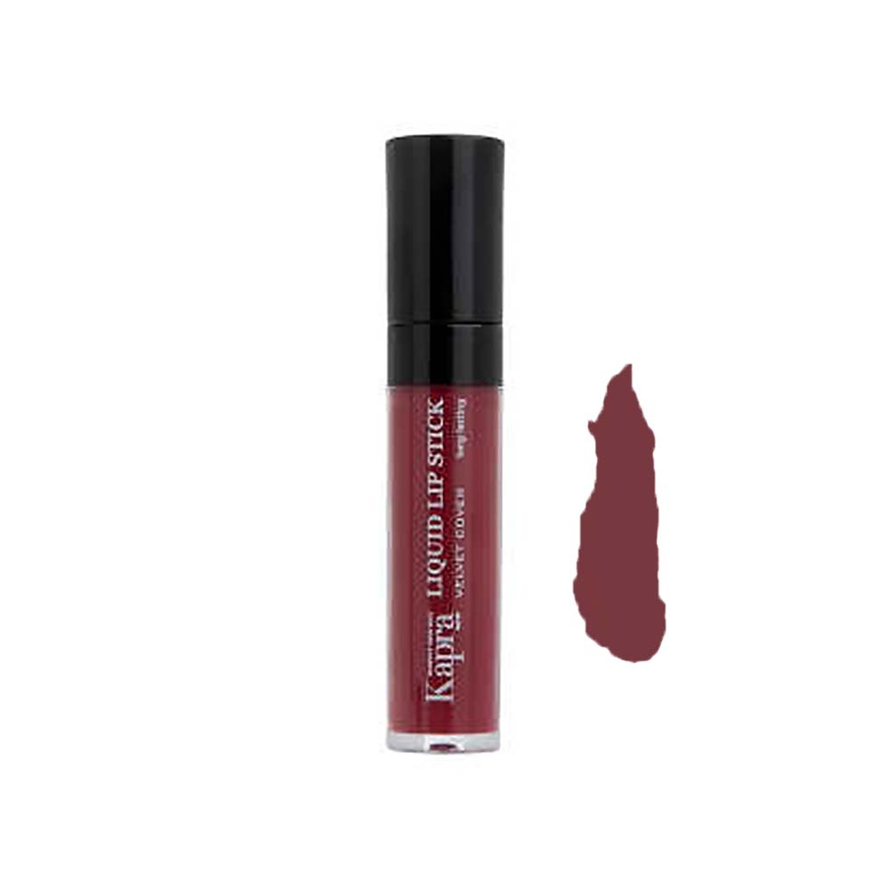 رژ لب مایع مات کاپرا مدل VELVET COVER شماره L05 رنگ کالباسی حجم 8 میل