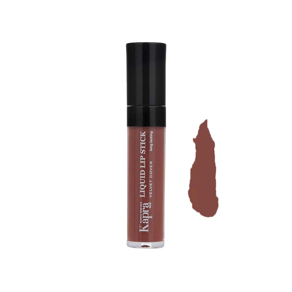 رژ لب مایع مات کاپرا مدل VELVET COVER شماره L06 رنگ هلویی حجم 8 میل