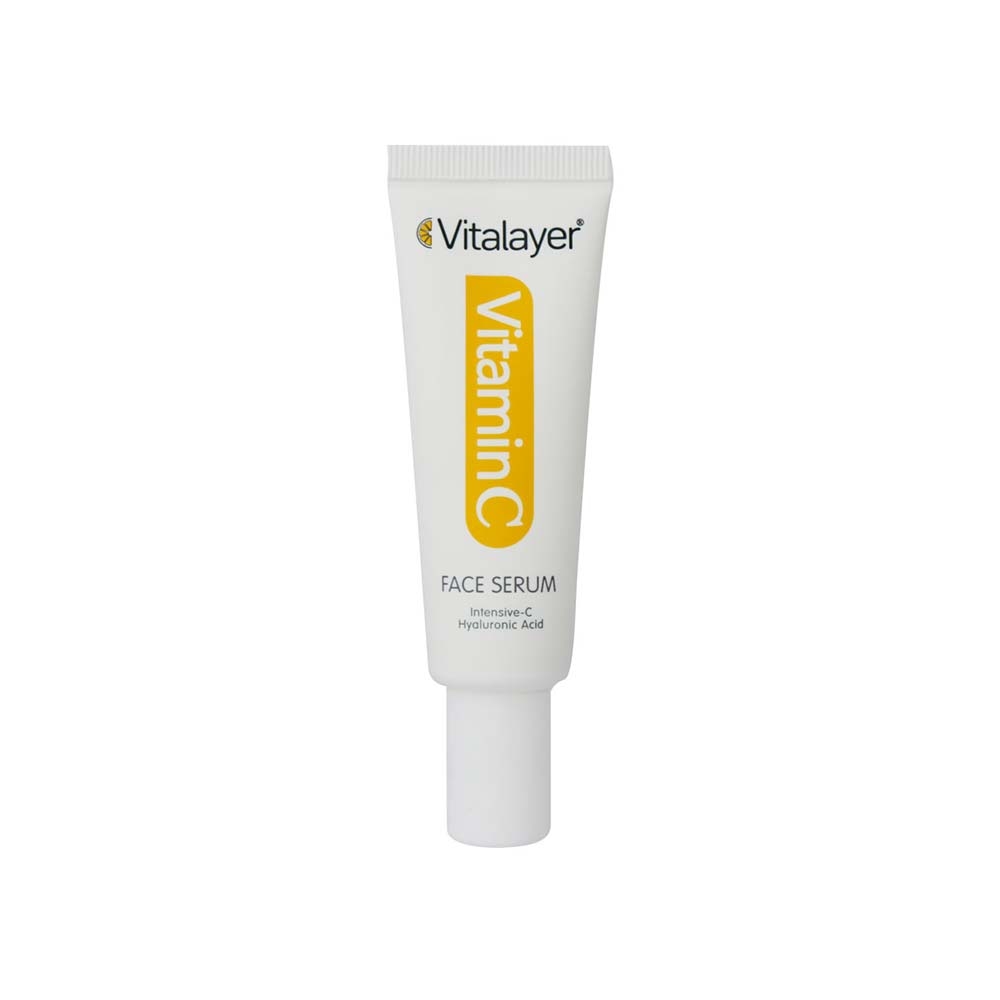 کرم ژل جوانساز و روشن کننده صورت ویتالایر مدل Vitamin C حاوی هیالورونیک اسید مناسب انواع پوست حجم 30 میل