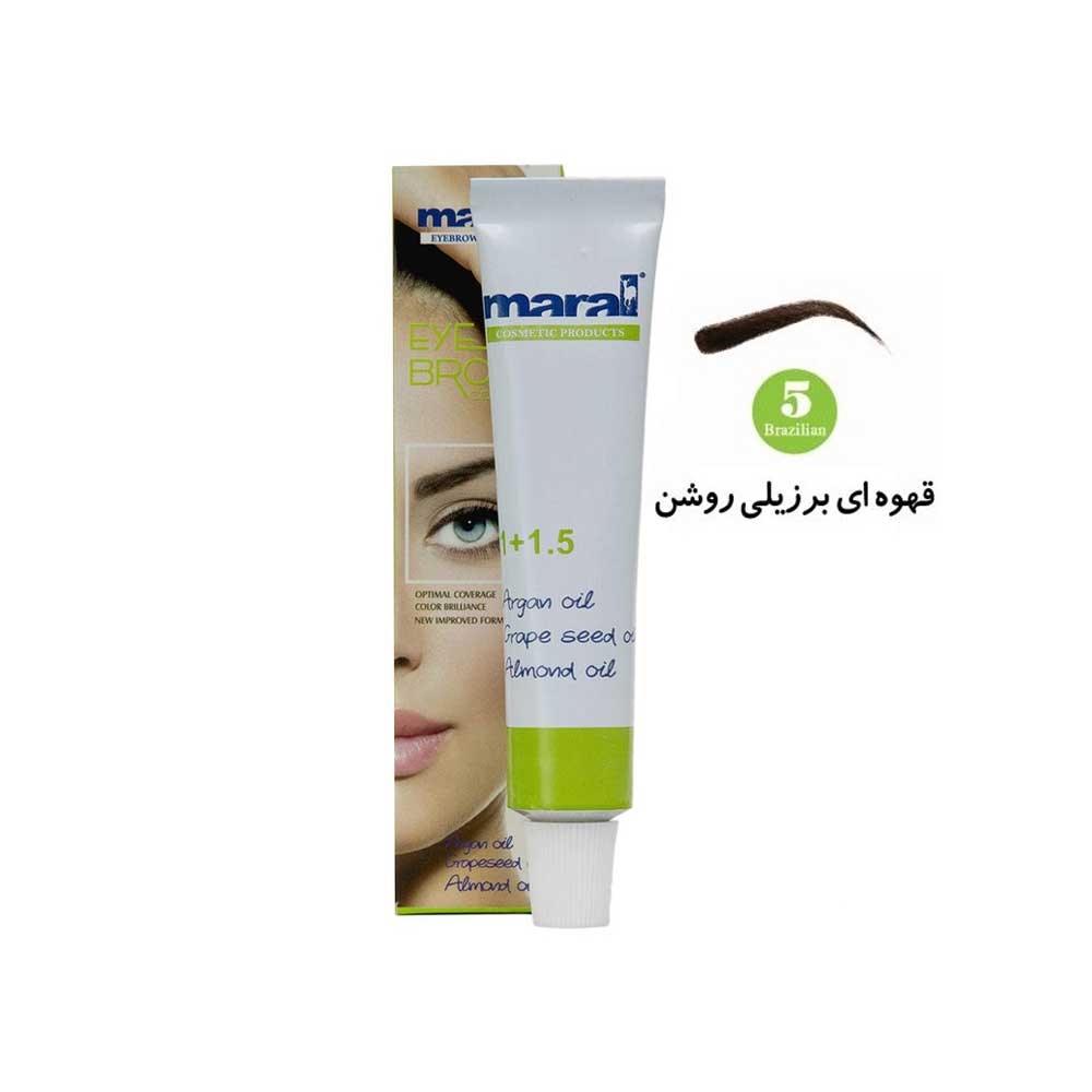 رنگ ابرو مارال شماره 05 رنگ قهوه ای برزیلی روشن حجم 15 میل