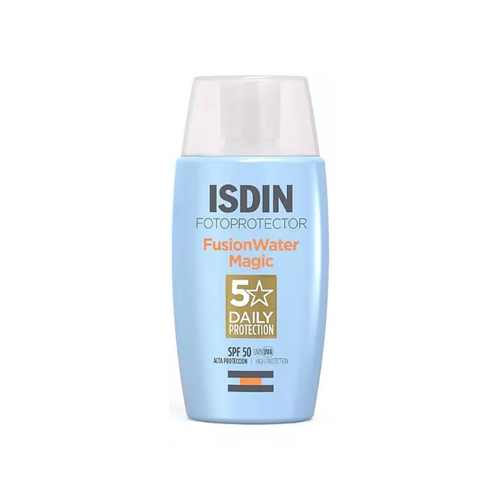 فلوئید ضد آفتاب فاقد چربی SPF50 ایزدین مدل Fusion Water Magic حجم 50 میل