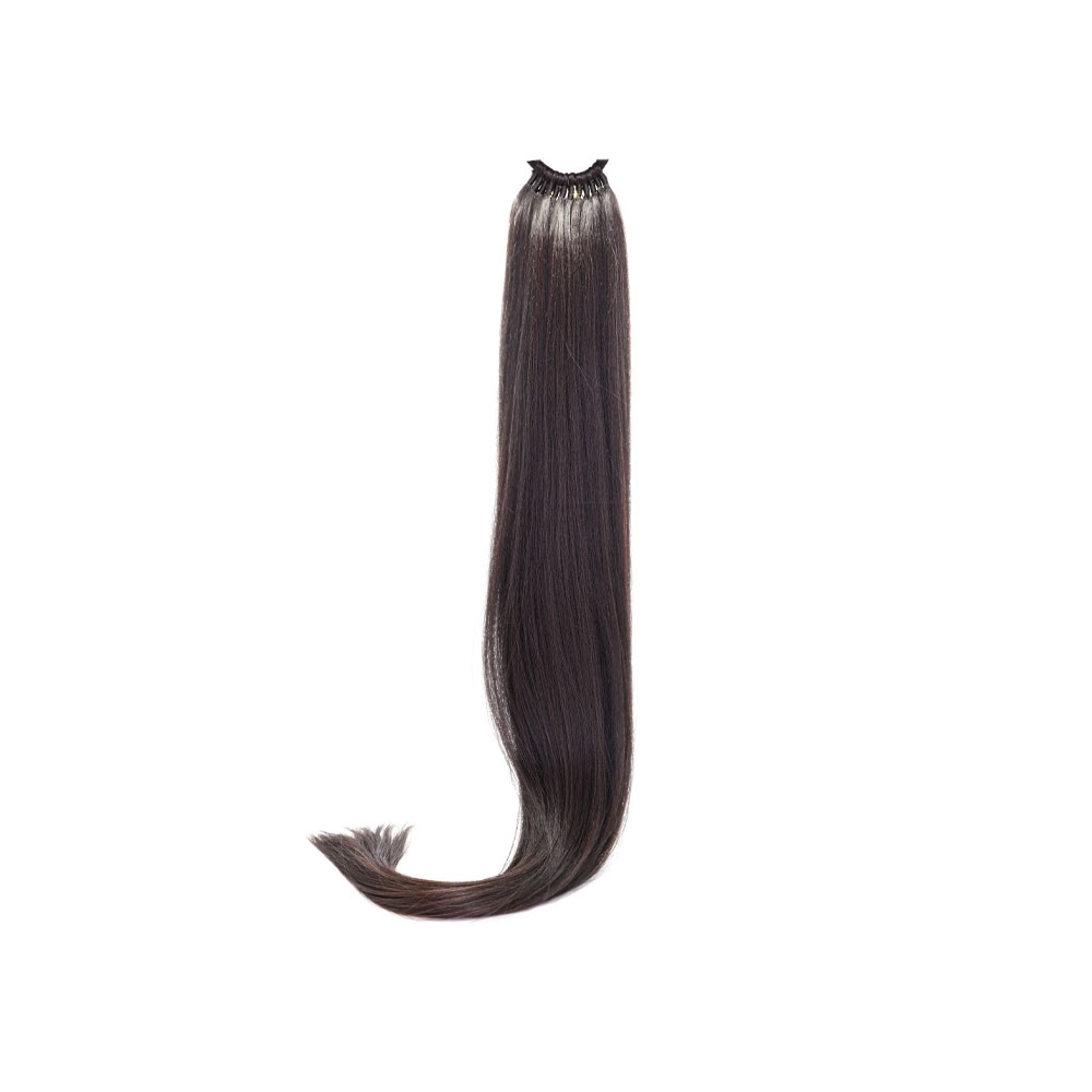 موی دم اسبی تک رنگ کانکالون مدل کشی شماره K6 – T1 طول 90 سانت رنگ قهوه ای مشکی وزن 120 گرم