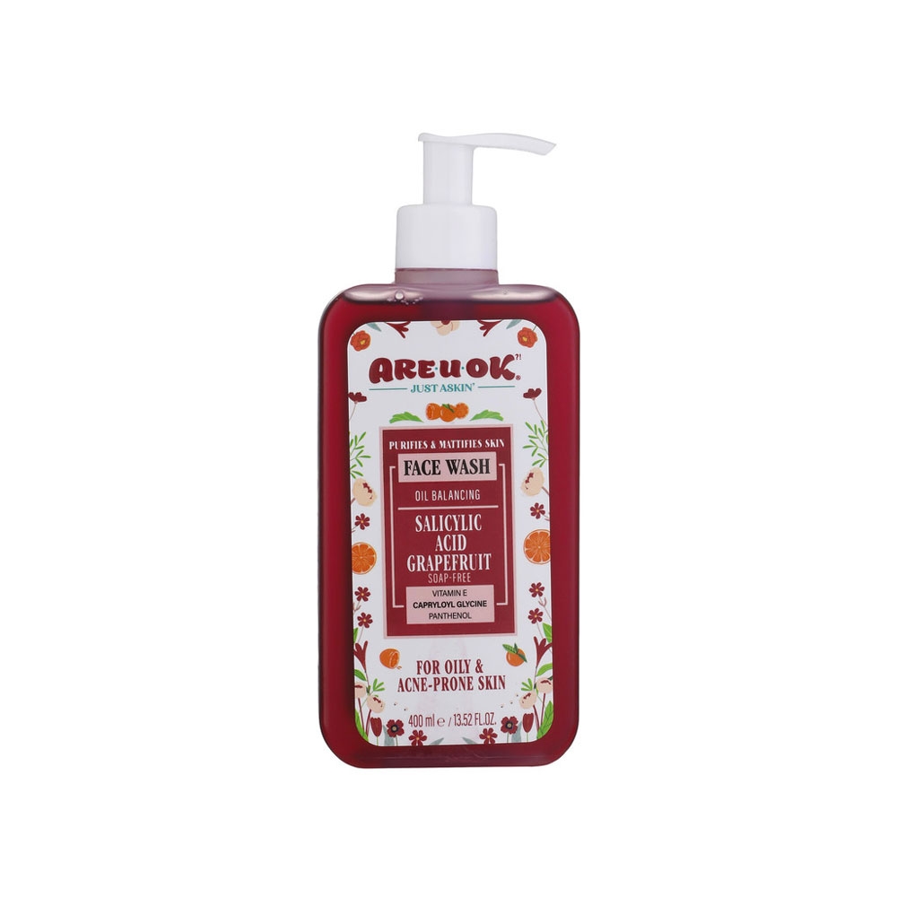 AREUOK OIL BALANCING FACE WASH FOR DRY SKIN, 400ml