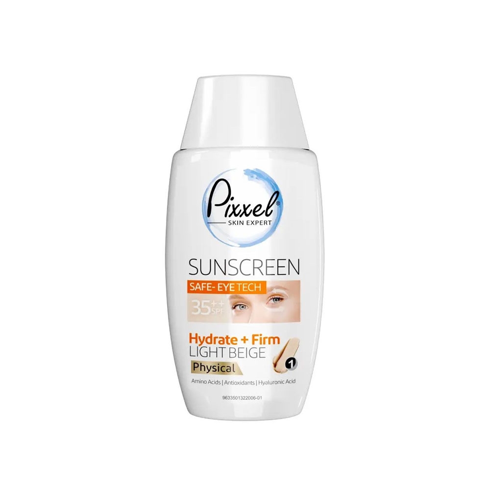 کرم ضدآفتاب فیزیکی دور چشم و صورت spf35 پیکسل مدل SAFE EYE TECH رنگ LIGHT BEIGE حجم 50 میل