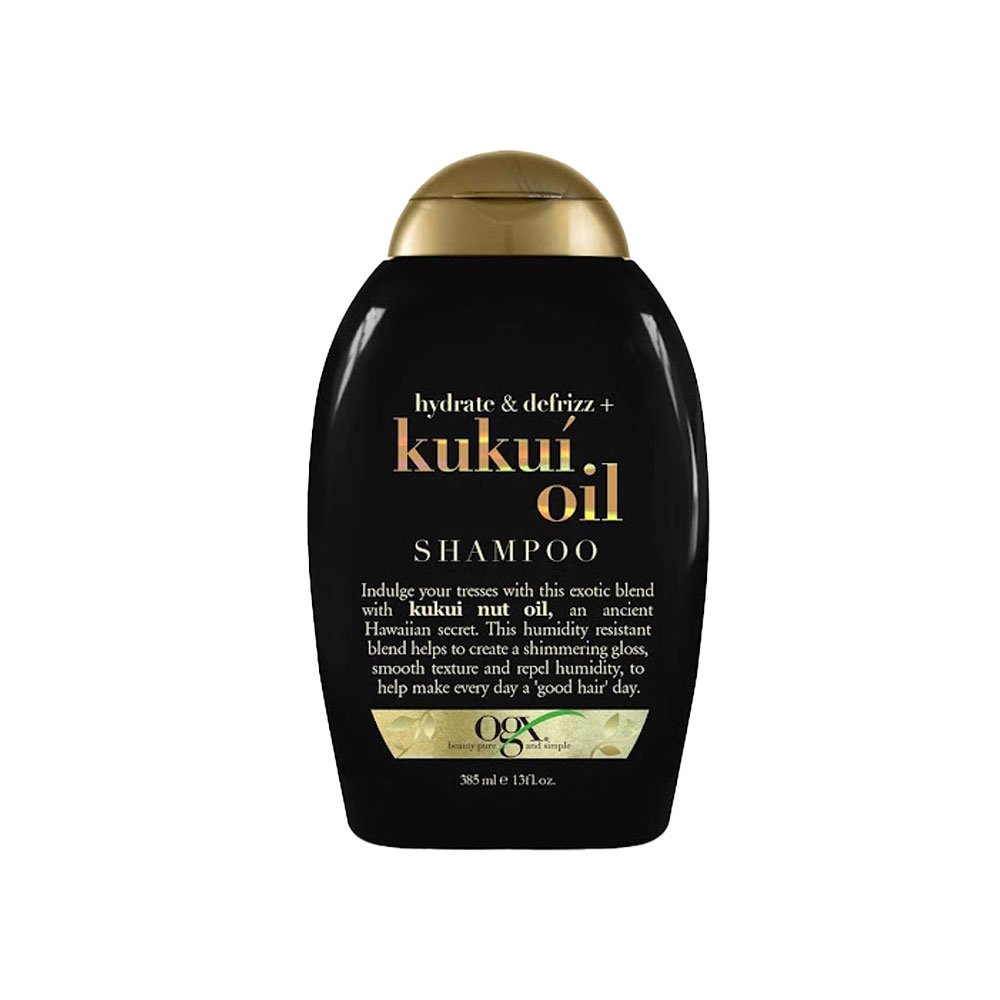 شام‍پو آبرسان و ضد موخوره بدون سولفات او جی ایکس مدل kukui oil حجم 385 میل