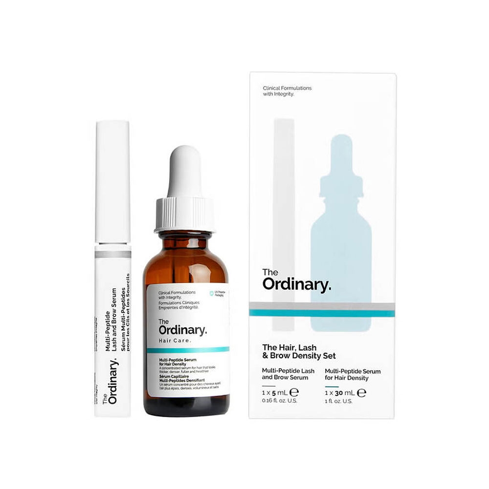 ست سرم تقویت کننده مولتی پپتید اوردینری مدل The Hair, Lash &#038; Brow Density Set مناسب مو، مژه و ابرو