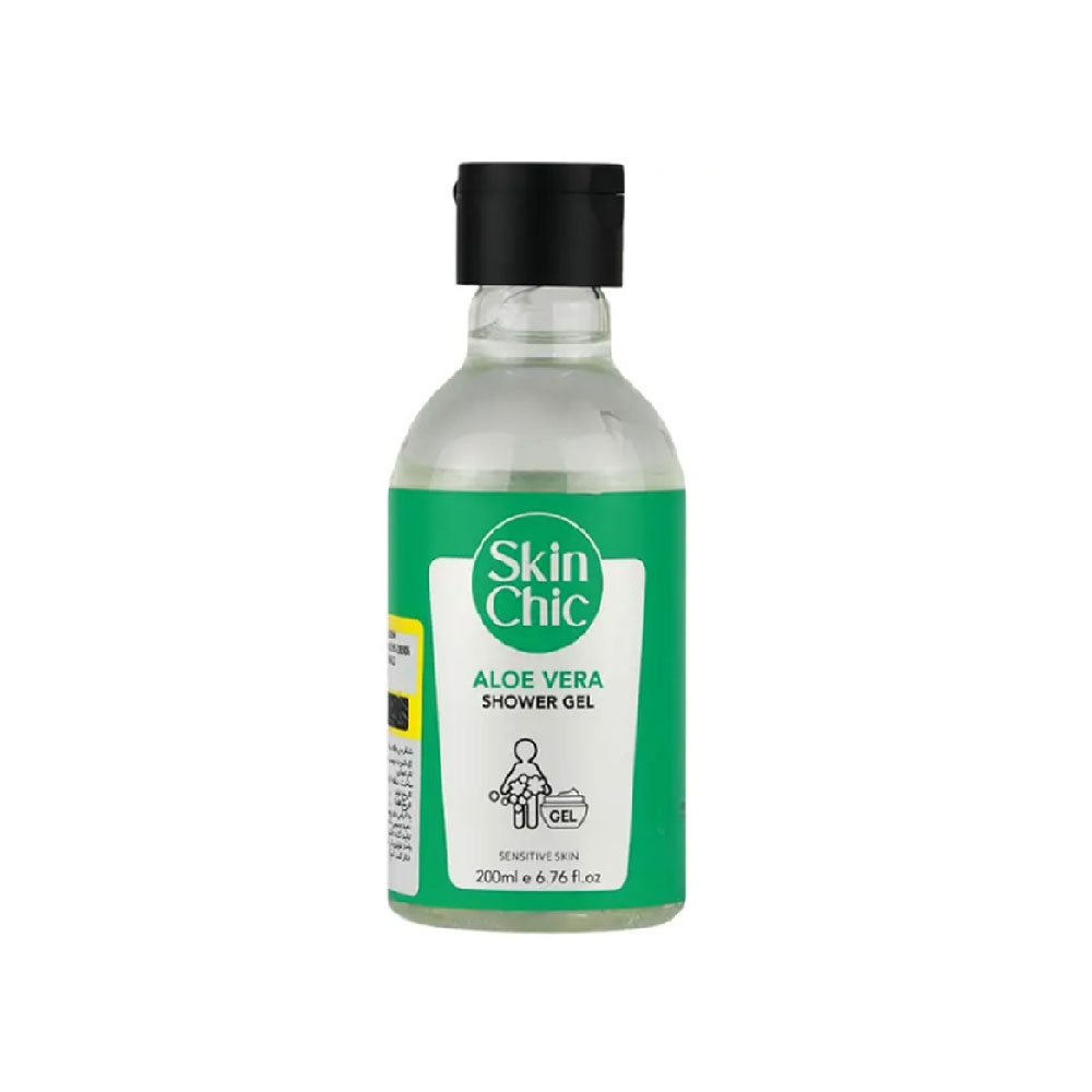 تونر پاک کننده و التیام بخش پوست اسکین شیک مدل Aloe Vera حاوی عصاره آلوئه ورا مناسب پوست حساس حجم 200 میل