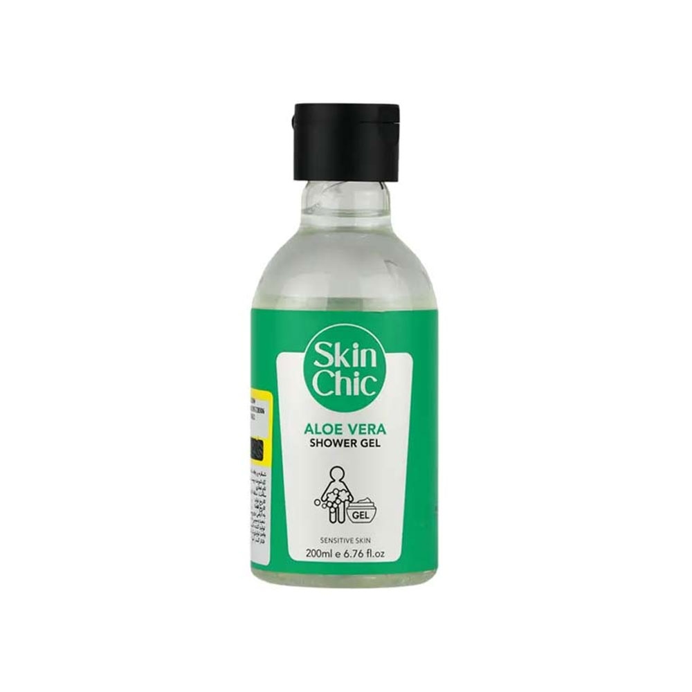 ژل شوینده بدن اسکین شیک مدل Aloe Vera حاوی آلوورا مناسب پوست حساس حجم 200 میل