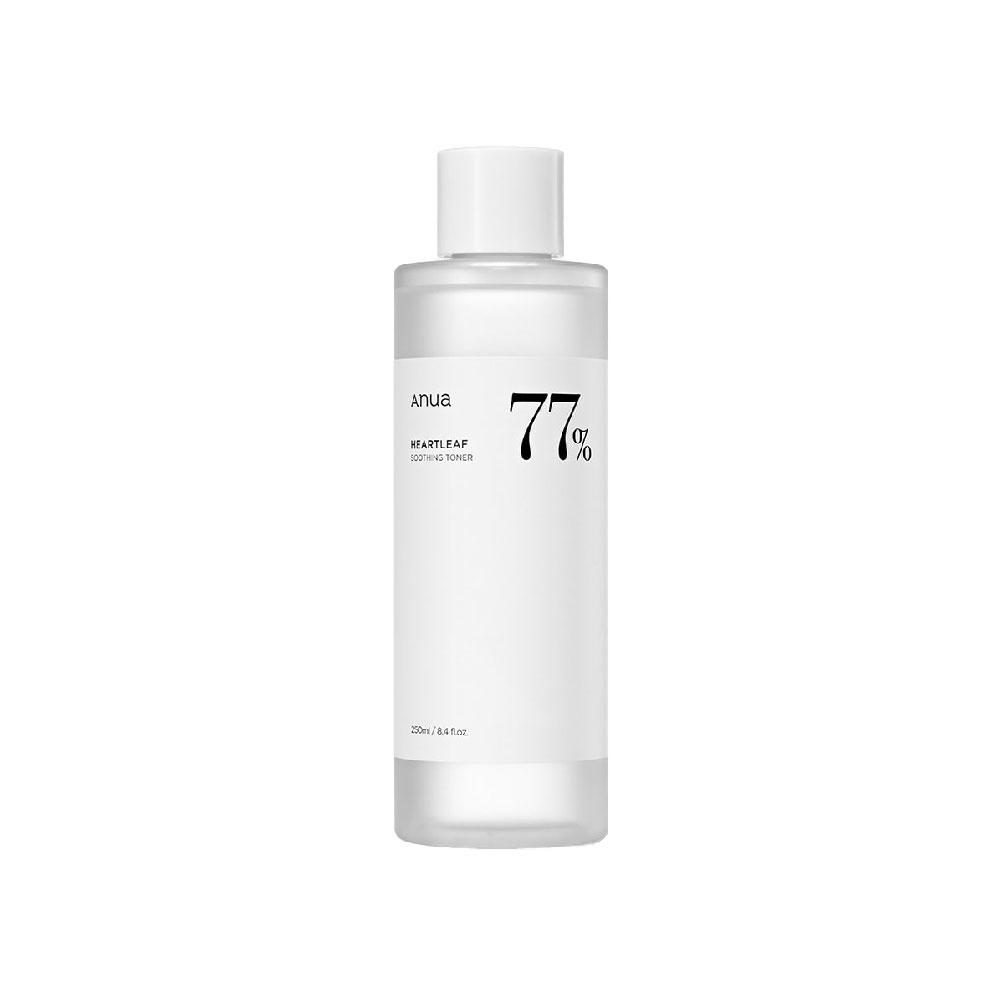 تونر تسکین دهنده آنوآ مدل HEARTLEAF 77% SOOTHING حاوی عصاره سنتلا آسیاتیکا و بابونه حجم 250 میل