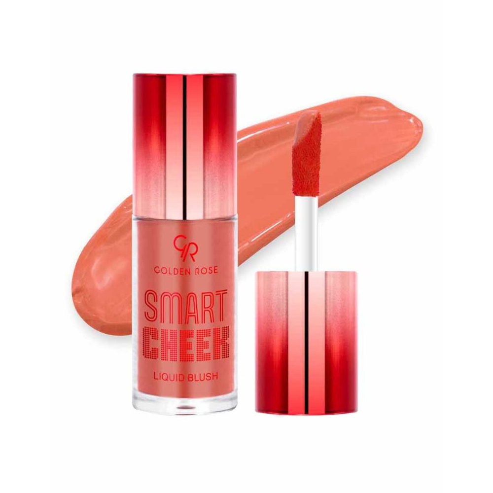 رژگونه مایع گلدن رز مدل Smart Cheek حاوی روغن نارگیل و ویتامین E شماره 102 رنگ صورتی توت فرنگی حجم 6 میل