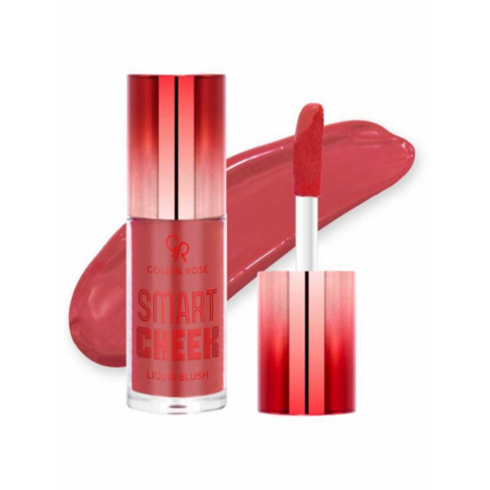 رژگونه مایع گلدن رز مدل Smart Cheek حاوی روغن نارگیل و ویتامین E شماره 107 رنگ صورتی رژ حجم 6 میل