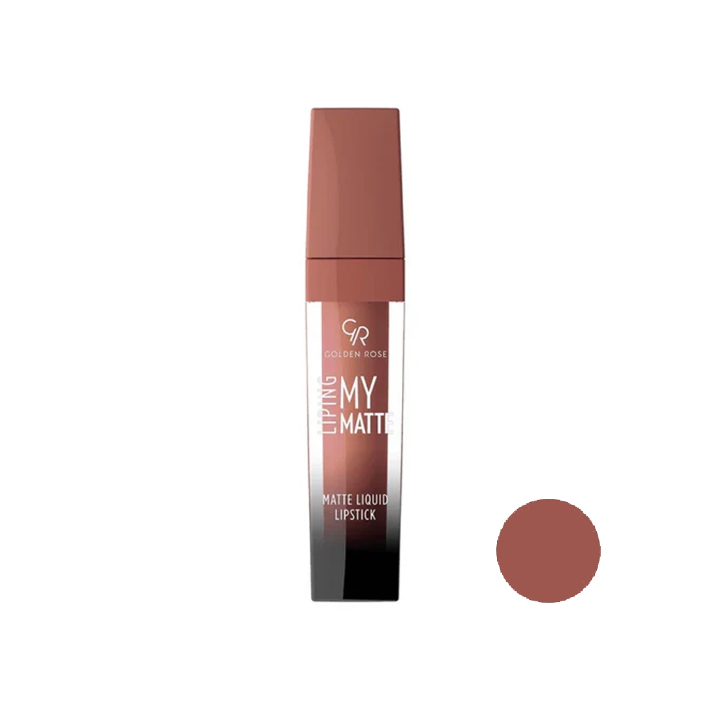 لاک لب مات گلدن رز مدل MY MATTE LIP INK شماره 17 رنگ صورتی روشن حجم 5 میل