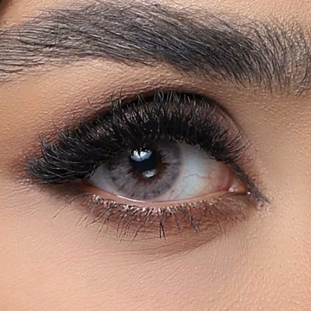 لنز چشم کانفست مدل بیوتی شماره 10 رنگ وگاس گری طوسی رگدار مشکی