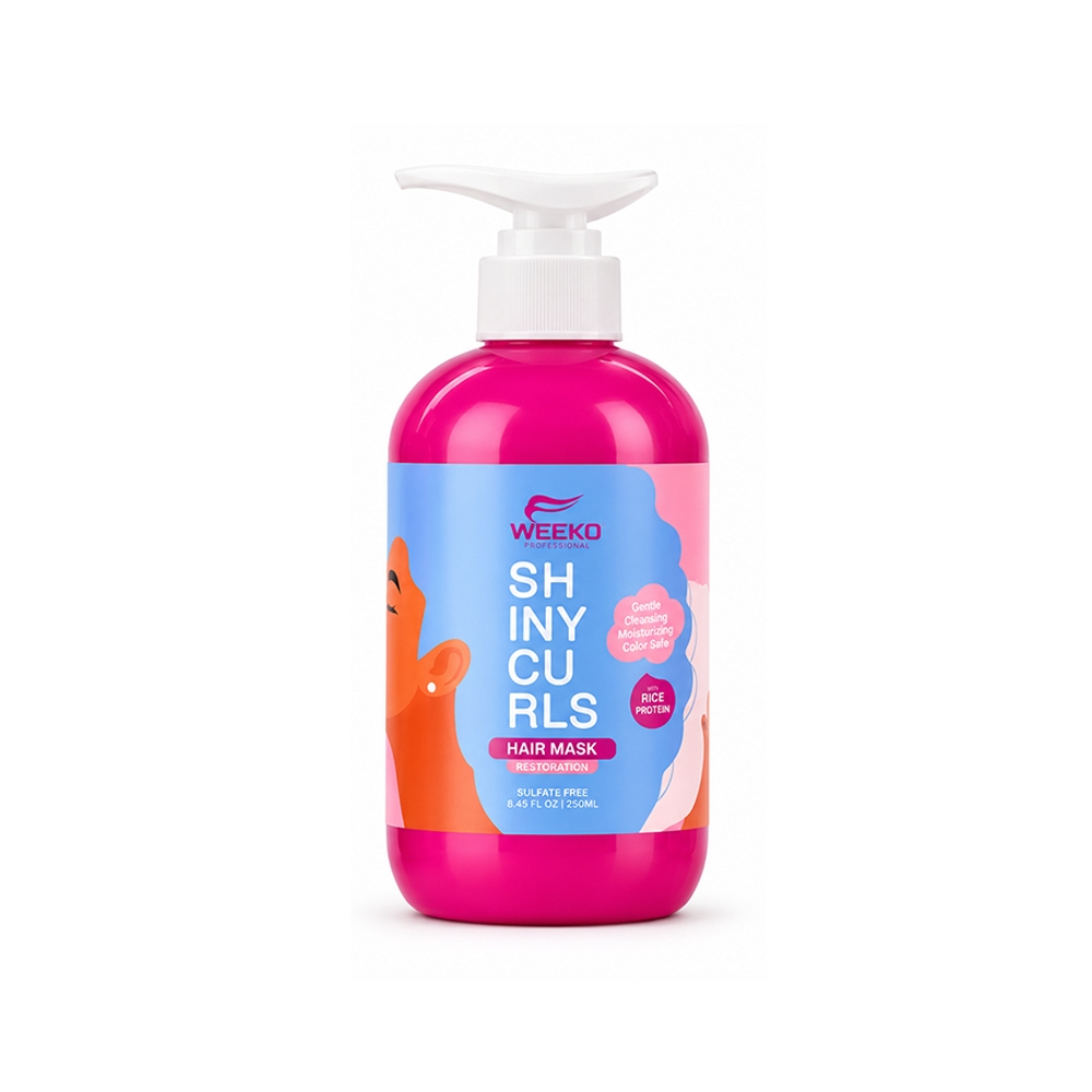 ماسک حالت دهنده با آبکشی ویکو مدل SHINY CURLS حاوی روغن نارگیل مناسب موهای فر حجم 500 میل