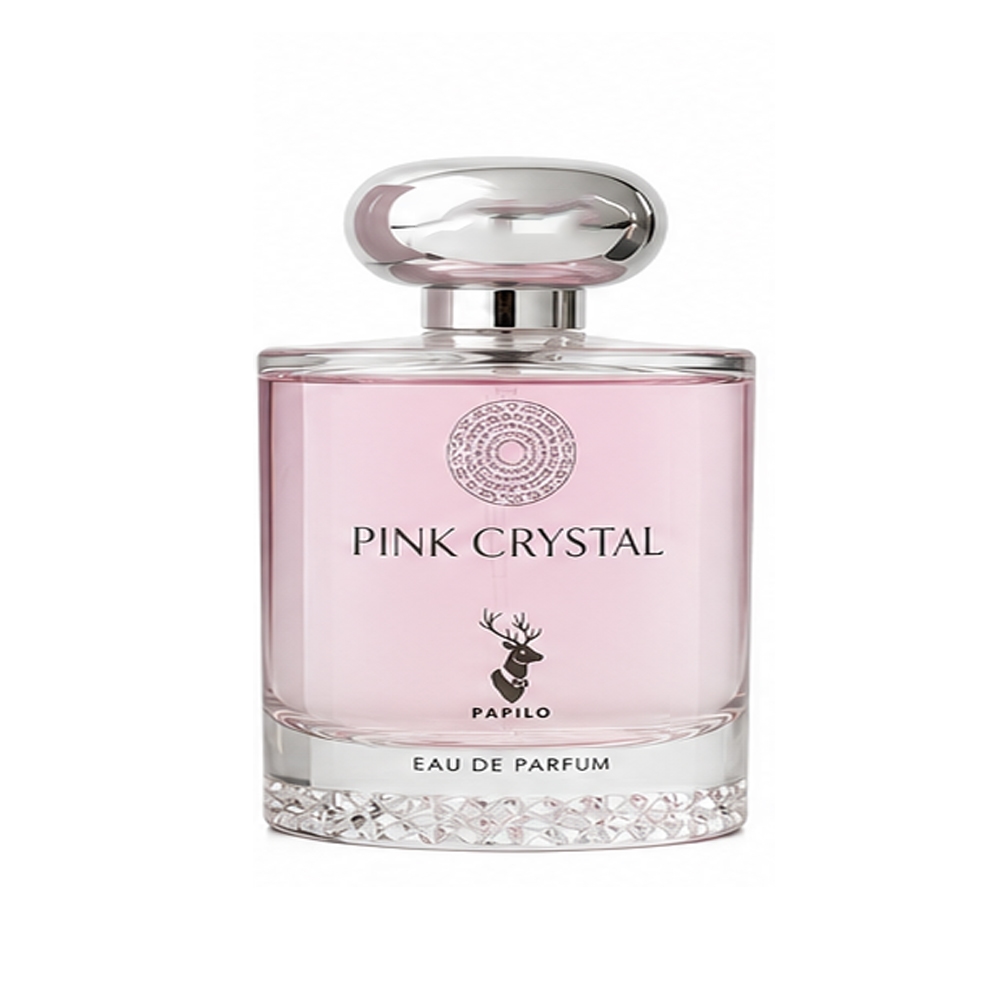 ادوپرفیوم زنانه پاپیلو مدل PINK CRYSTAL رایحه کریستال برایت صورتی ورساچه حجم 100 میل