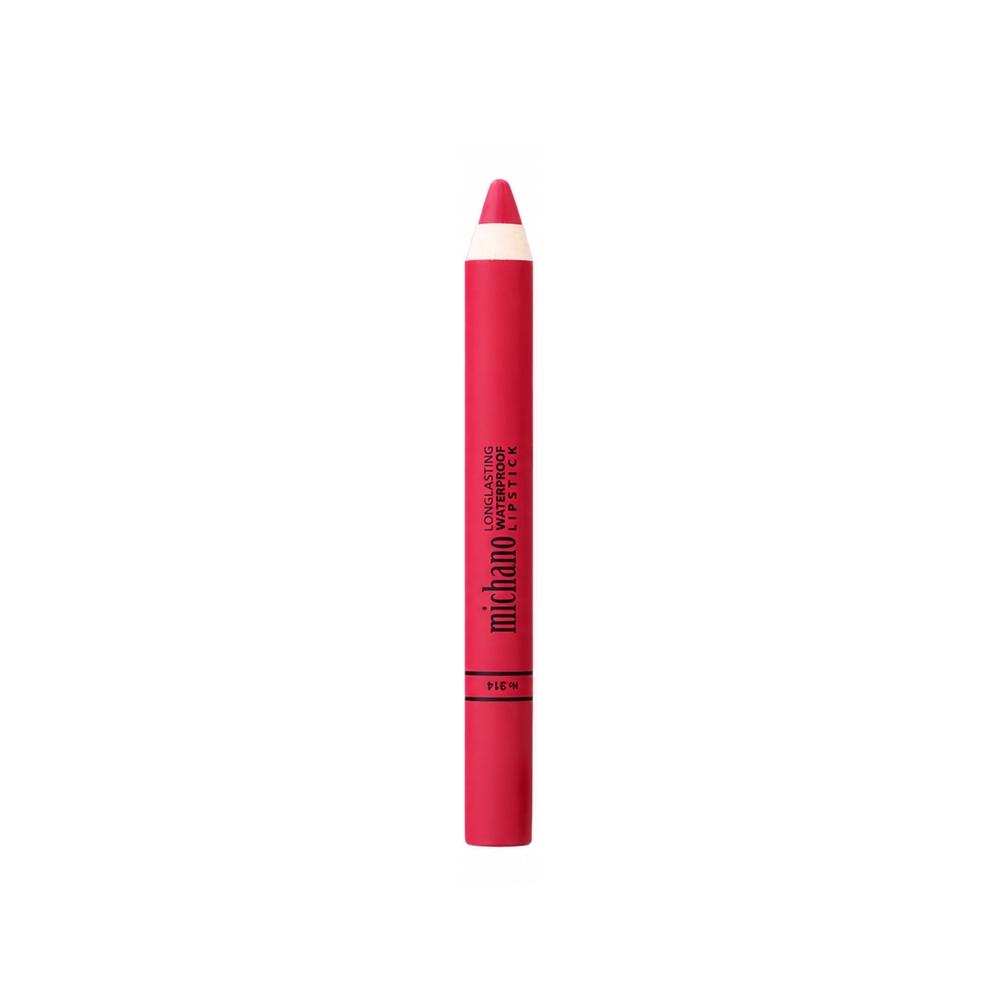 رژ لب مدادی بادوام میچانو مدل WATERPROOF شماره 314 رنگ قرمز تمشکی