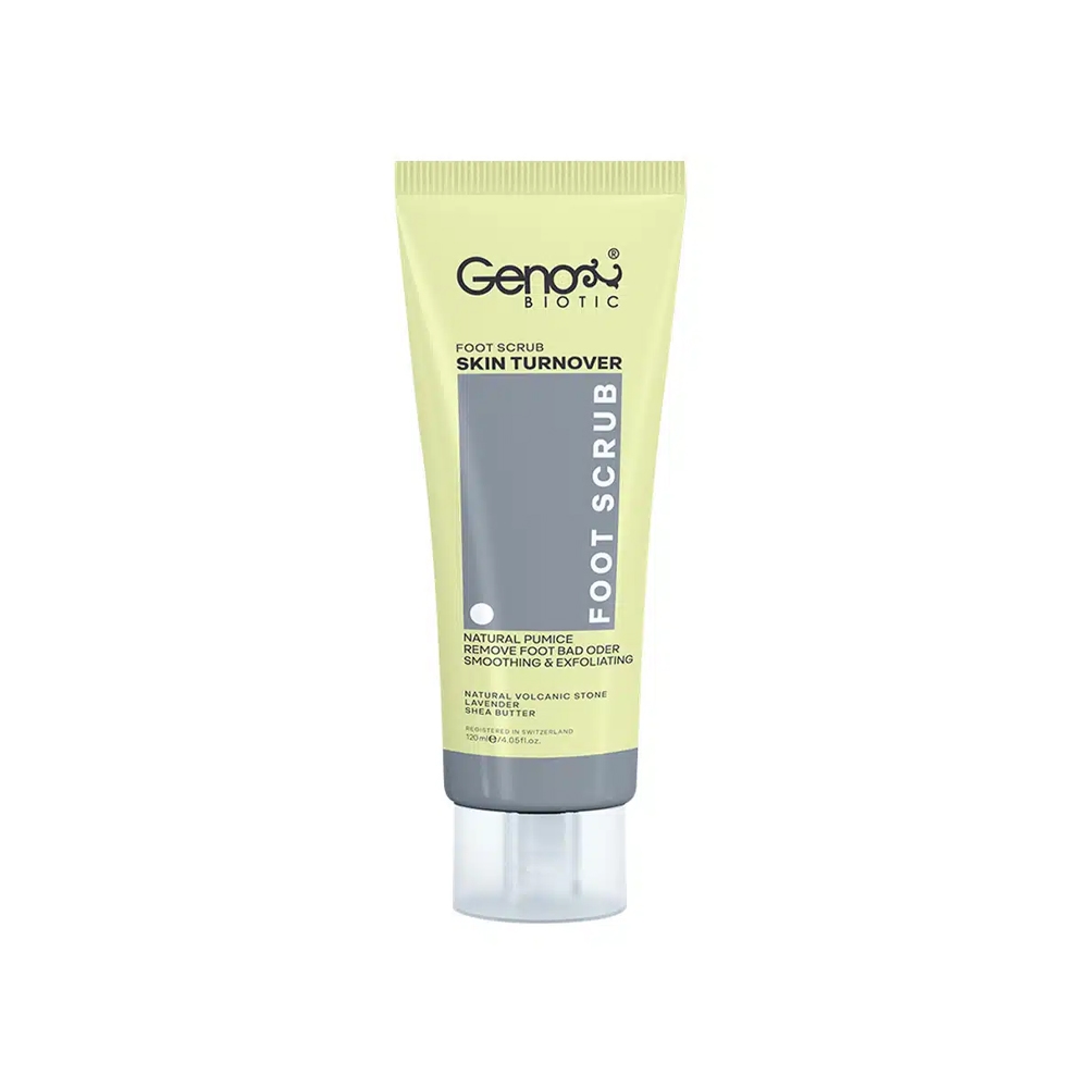 اسکراب پا ژنو بایوتیک مدل SAND-GEN حاوی کره شی باتر حجم ۱۲۰ میل
