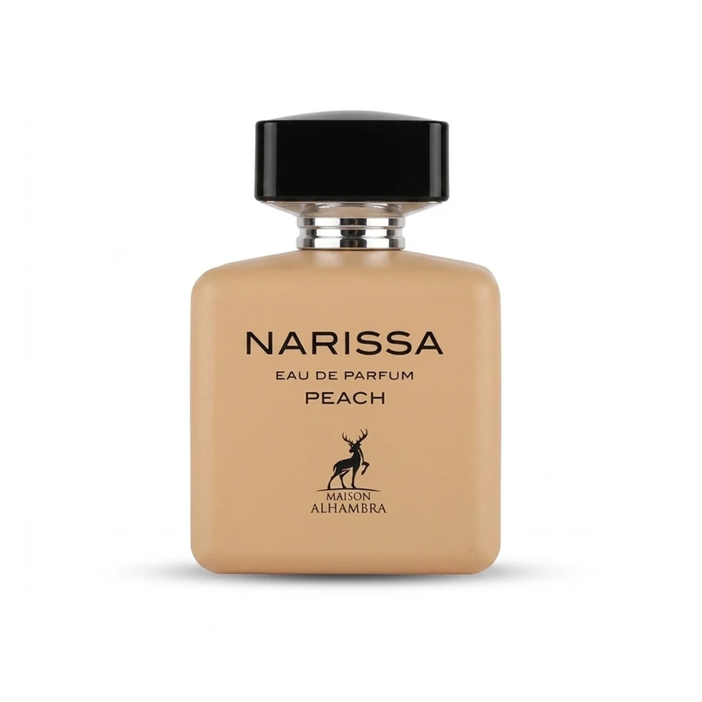 ادوپرفیوم زنانه الحمبرا مدل Narissa Peach رایحه نارسیسو رودریگرز پودری حجم 100 میل