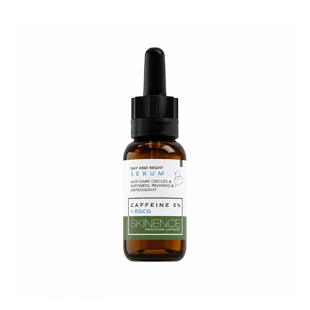 سرم دور چشم ضد پف و تیرگی اسکیننس مدل Caffeine 5٪ + EGCG حاوی کافئین حجم 30 میل