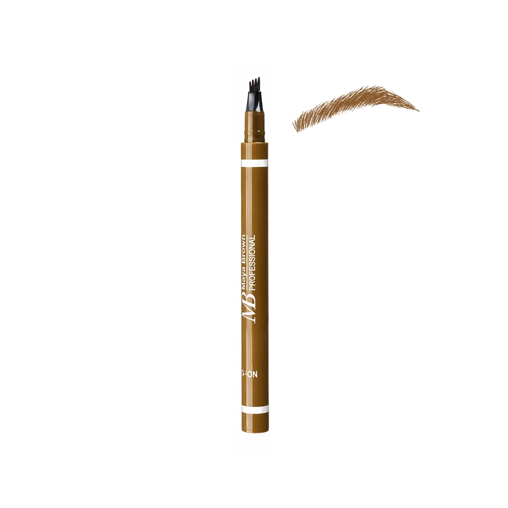 قلم هاشور ابرو 24 ساعته مایا براون مدل BROW DEFINER شماره 126 رنگ قهوه ای عسلی روشن