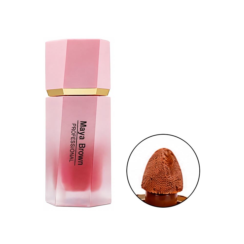 رژگونه مایع پددار مایا براون شماره 406 رنگ قهوه ای روشن حجم 5.2 میل
