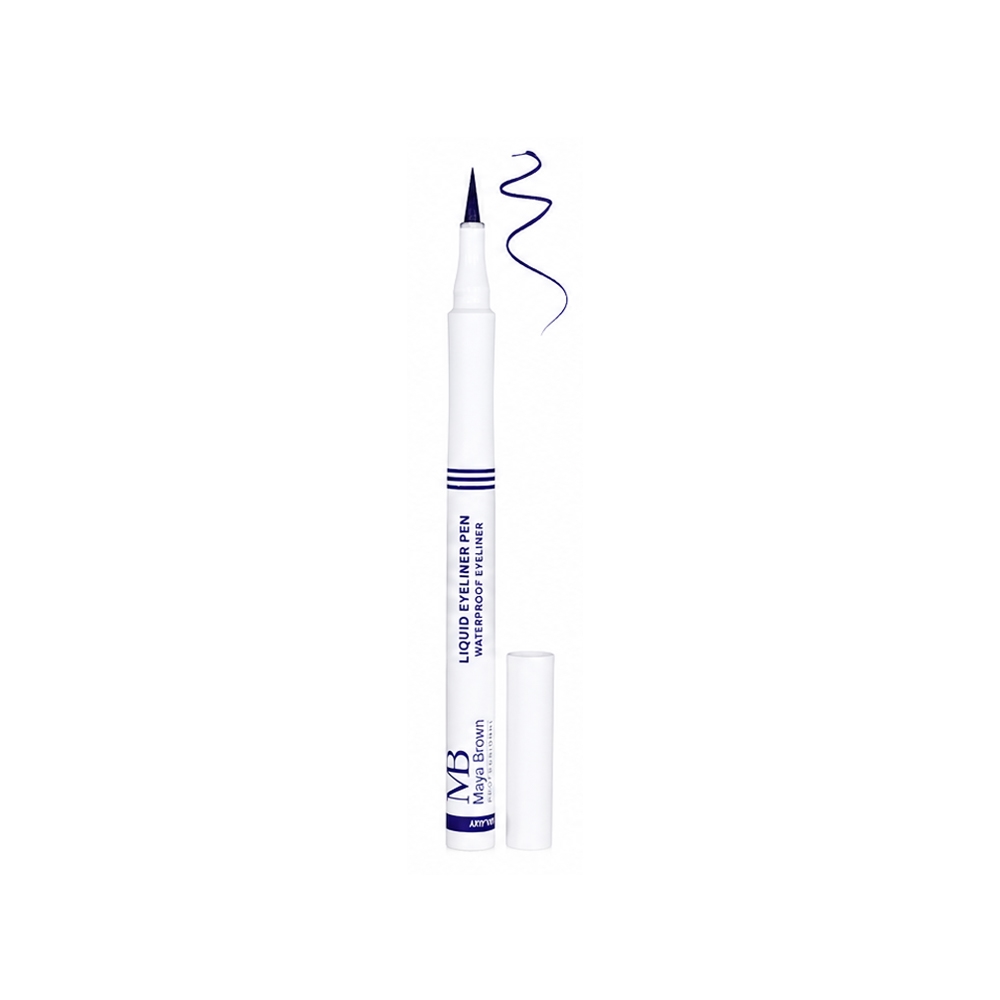 خط چشم ماژیکی مایا براون مدل LIQUID شماره MB003 رنگ آبی کاربنی