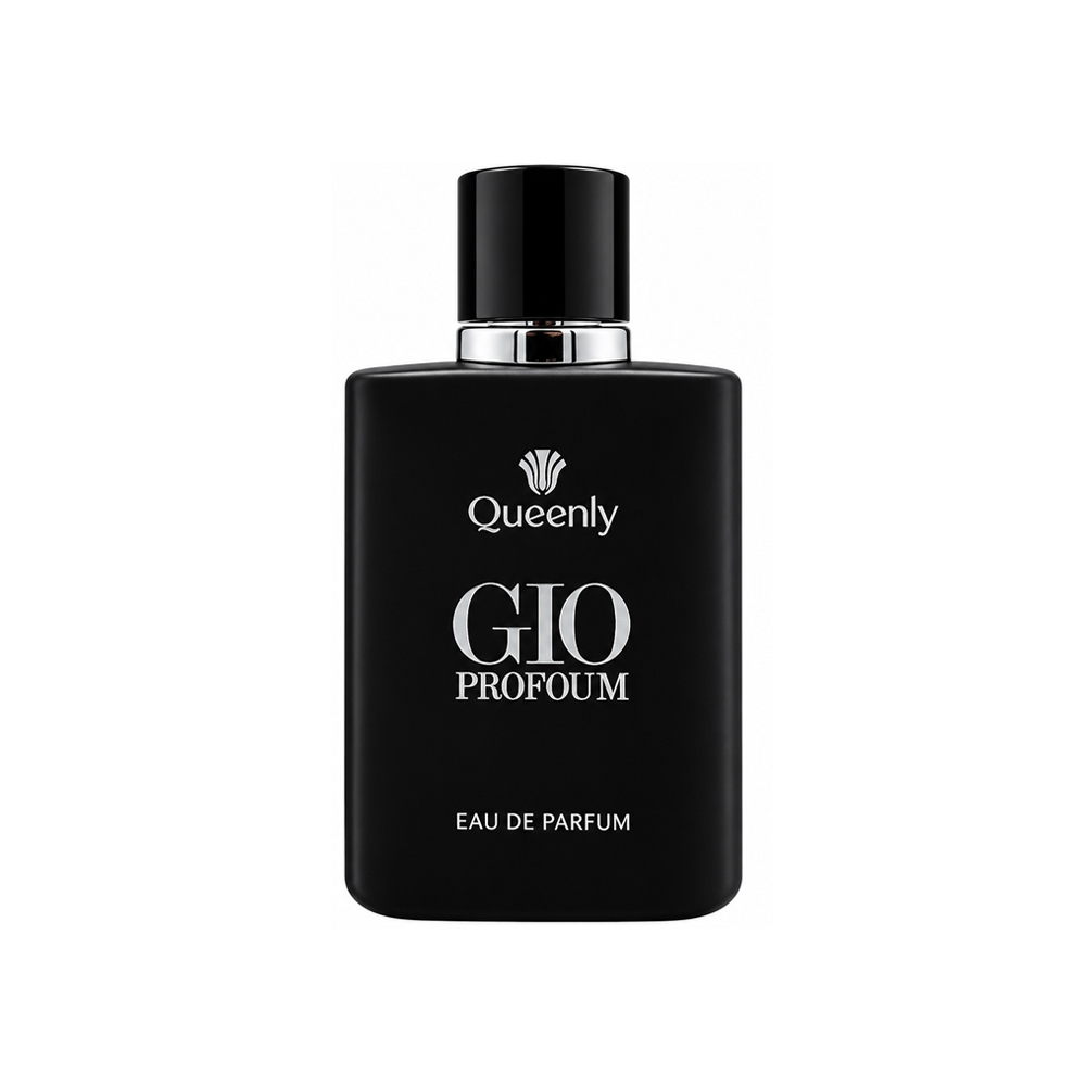 ادوپرفیوم مردانه کویینلی مدل GIO PROFOUM رایحه جیورجیو آرمانی آکوا دی جیو پروفومو حجم 100 میل