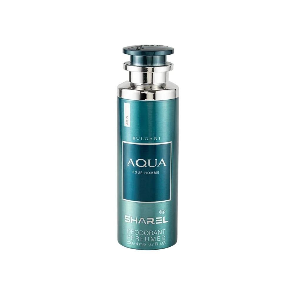 اسپری دئودورانت مردانه شارل مدل AQUA رایحه آکوا بولگاری حجم 200 میل