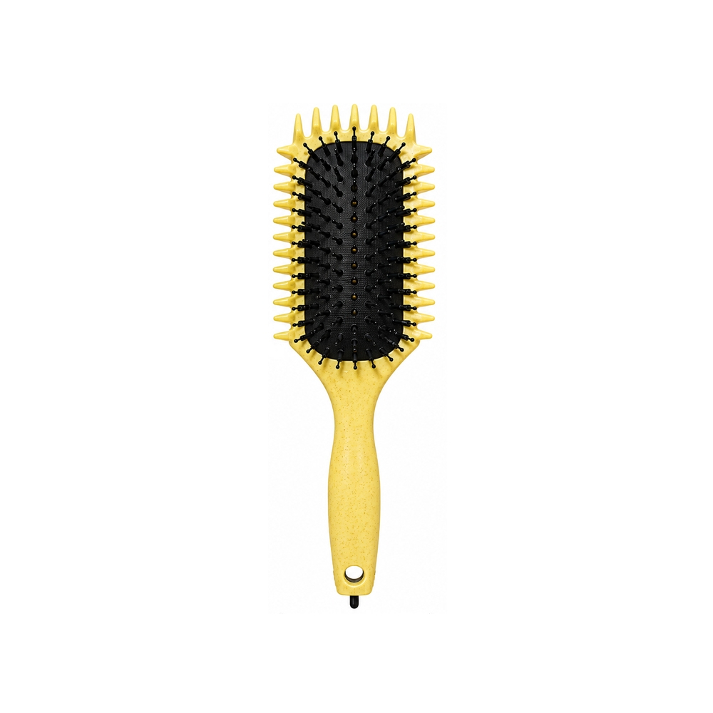 برس مو اکستنشن مستطیلی بی آلفا مدل Curly رنگ خردلی مناسب موهای فر