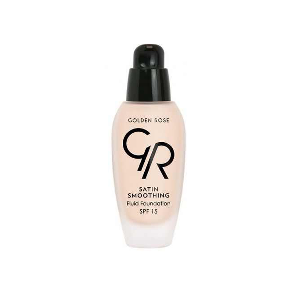 کرم پودر ویتامینه SPF15 گلدن رز مدل SATIN SMOOTHING شماره 24 رنگ عاجی تیره حجم 34 میل