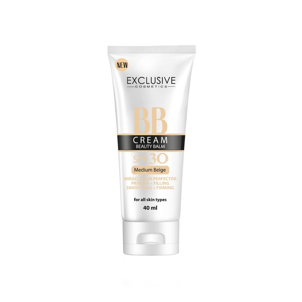بی بی کرم SPF 30 اکسکلوسیو مدل BB رنگ Medium Beige | بژ متوسط مناسب انواع پوست حجم 40 میل