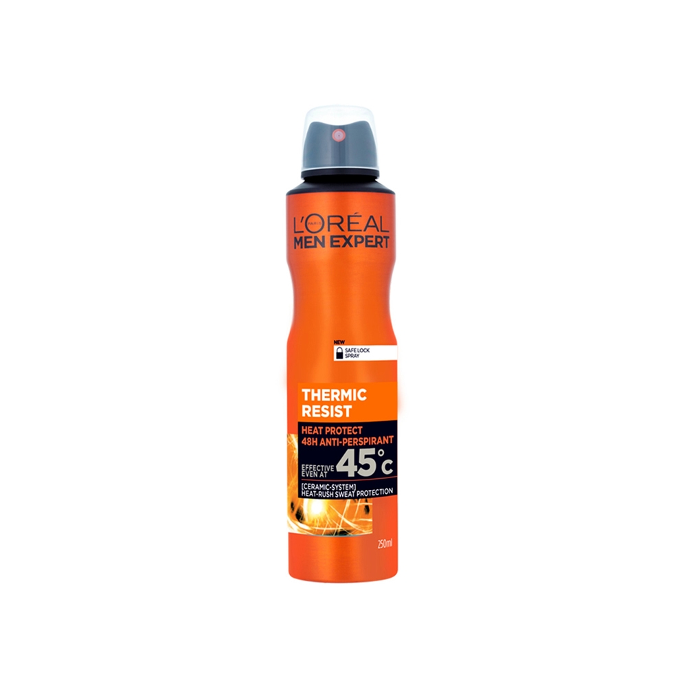 اسپری ضد تعریق 48 ساعته مردانه لورآل سری MEN EXPERT مدل THERMIC RESIST حجم 250 میل