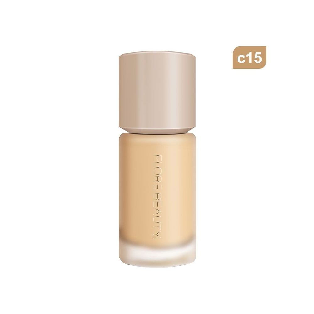 کرم پودر ضد آلودگی فلور بیوتی مدل ANTI-POLLUTION شماره C15 رنگ SANDSTONE بژ شنی متوسط مناسب پوست خشک حجم 30 میل