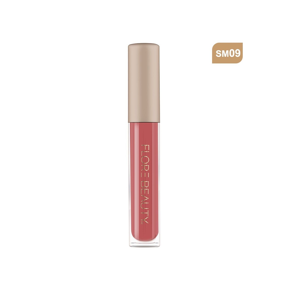 رژ لب مایع مات فلور بیوتی مدل STAY-ALL-DAY شماره SM09 رنگ LUXURIOUS RED گوشتی حجم 4 میل