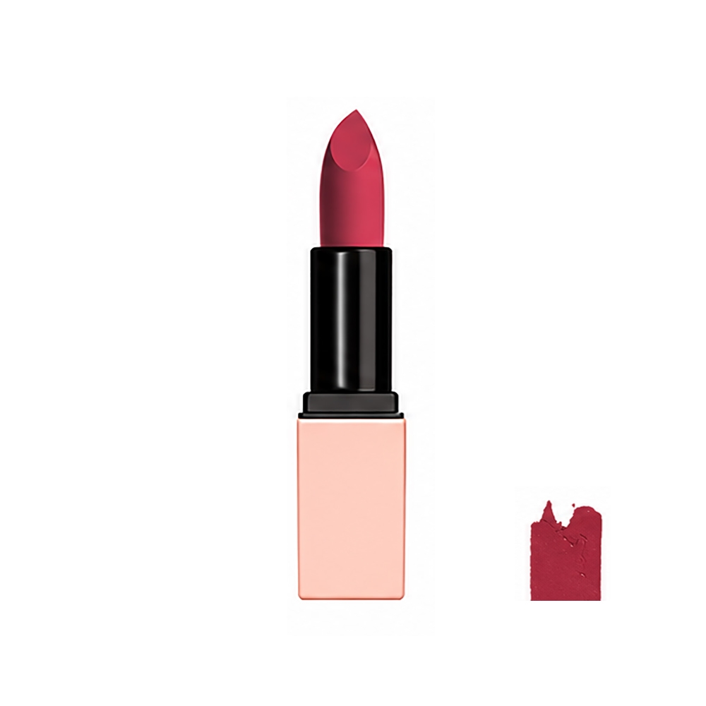 رژ لب جامد مات رینی فلاور مدل Velvet Matte شماره LP-08 رنگ صورتی مات حاوی روغن شی باتر وزن 5 گرم