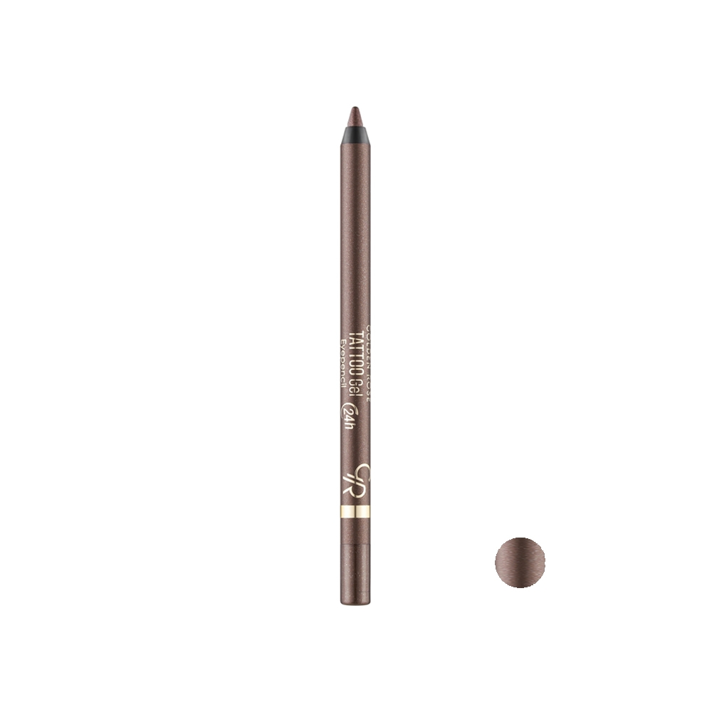 مداد چشم ژلی ضد آب گلدن رز مدل TATTOO Gel شماره 104 رنگ Glitzy Brown قهوه ای براق