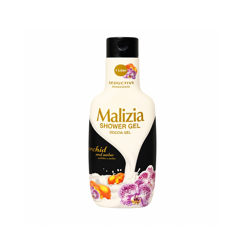 ژل شستشوی بدن مالزیا مدل orchid and amber حاوی گل ارکیده و کهربا مناسب انواع پوست حجم 1000 میل