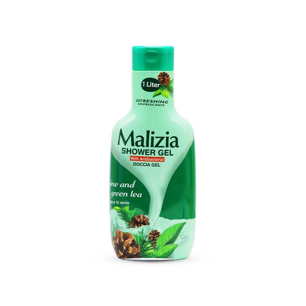 ژل شستشو بدن مالزیا مدل pine and green tea رایحه کاج و چای سبز مناسب انواع پوست حجم 1000 میل