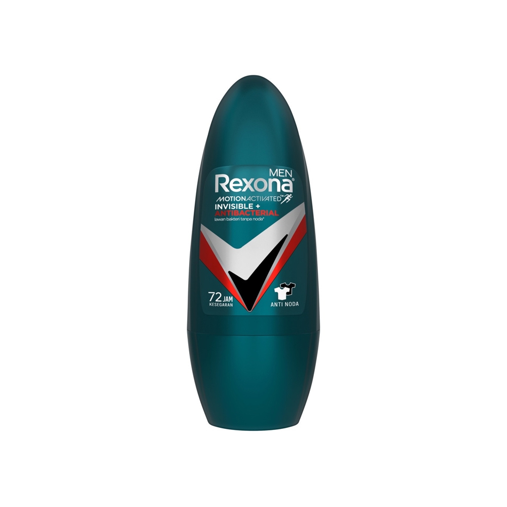 رول ضد تعریق مردانه 72 ساعته رکسونا سری Motion Activated مدل INVISIBLE + ANTIBACTERIAL حجم 45 میل
