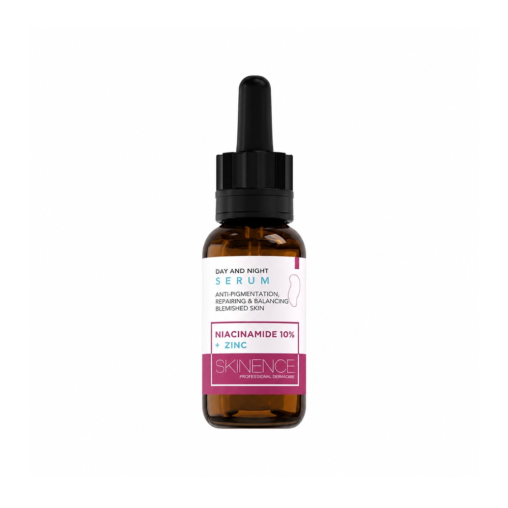 سرم متعادل کننده پوست اسکیننس مدل Niacinamide 10% + Zinc 1% حاوی نیاسینامید و زینک حجم 30 میل