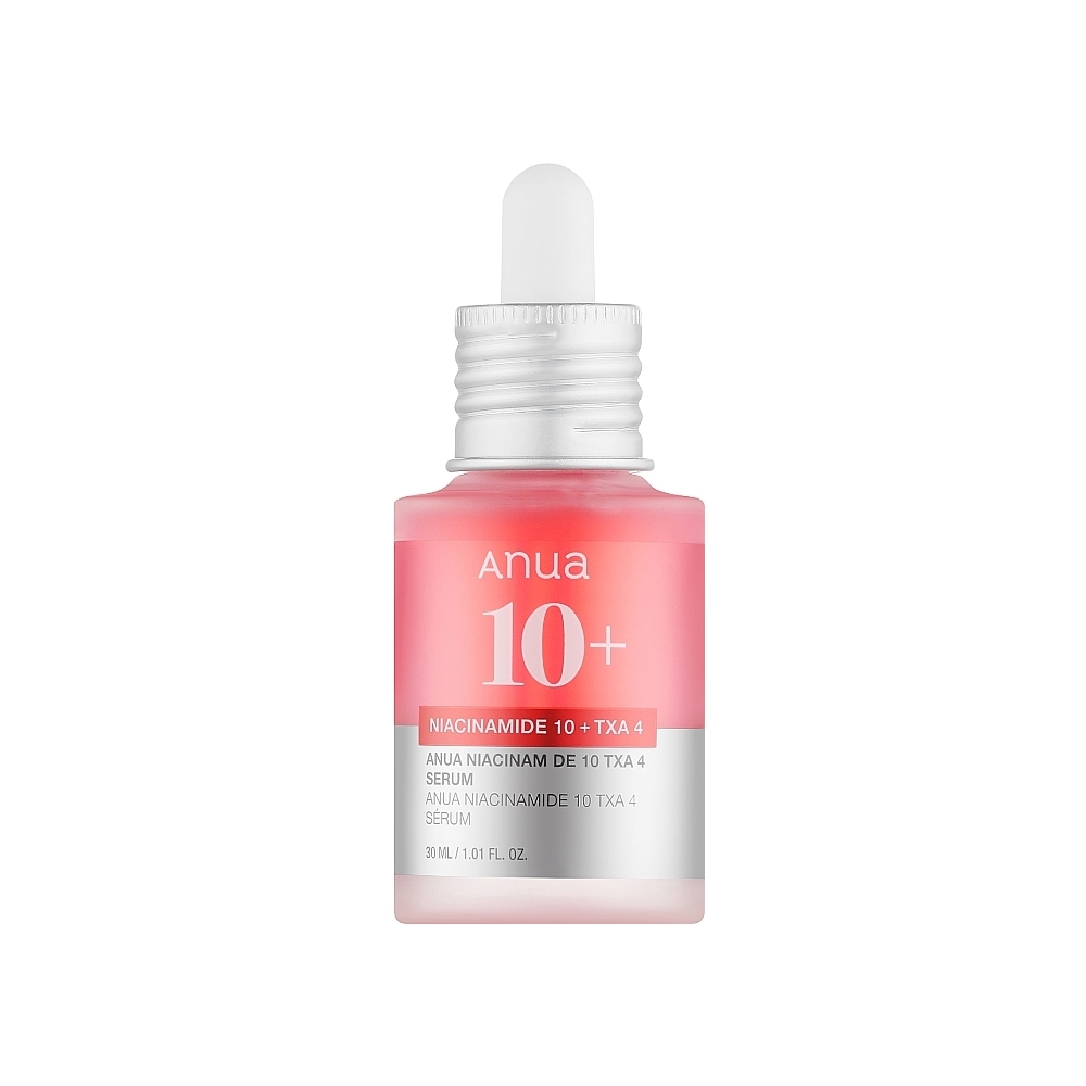 سرم ضد لک پوست آنوآ سری 10+ مدل NIACINAMIDE 10 + TXA 4 حاوی نیاسینامید و ترانگزامیک اسید حجم 30 میل