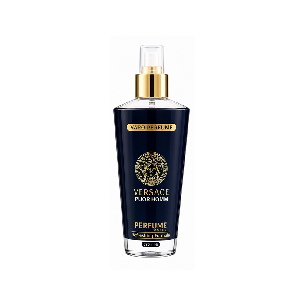 بادی اسپلش مردانه پرفیوم فکتوری مدل VERSACE POUR HOMM شماره 529 رایحه ورساچه آبی حجم 250 میل